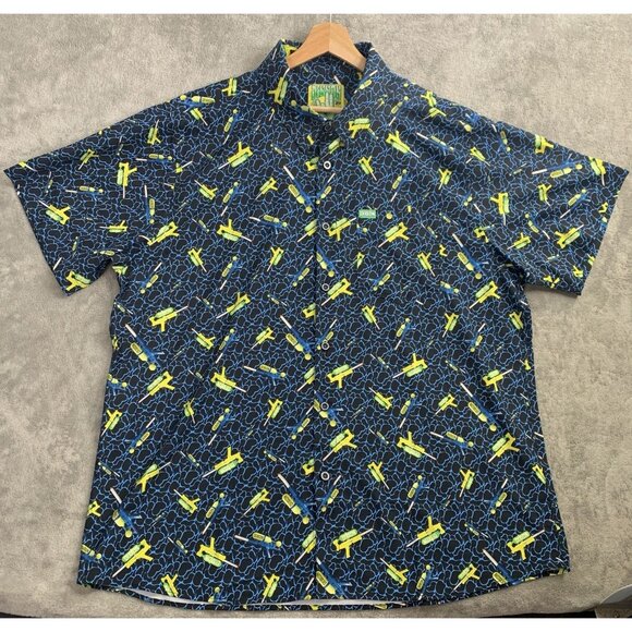 Dixxon Flannel Co Shirt Mens XXL Super Soaker 5000 Water Blaster Button Down Top - Picture 1 of 9